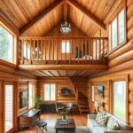 dom drewniany z antresolą