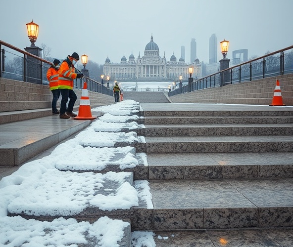 Jaką konserwację kamienia w Warszawie wybrać na granitowe schody zimą?