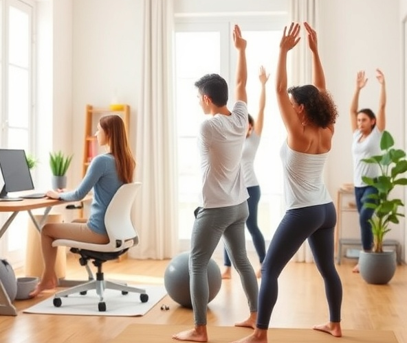 Jakie ćwiczenia w domu na leczenie wad postawy przy pracy biurowej?