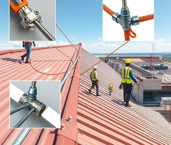 Jaka linia życia bhp dla firmy budowlanej na dach z blachy trapezowej?