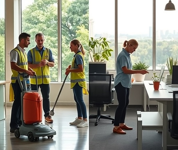 Outsourcing czy sprzątaczka przy sprzątaniu biur w Warszawie Wawrze?