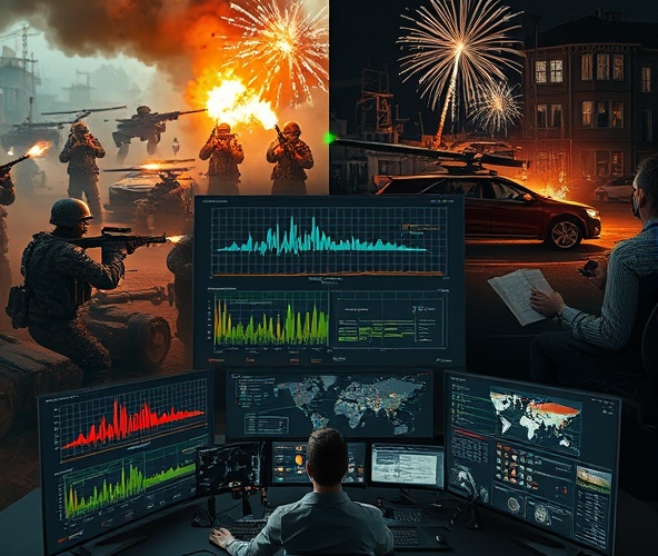 Jak monitoring audio odróżni strzelanie w boju od fałszywych odgłosów?