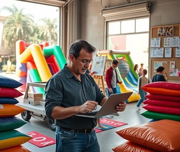 Jak właściciel małej wypożyczalni prognozuje popyt na wynajem dmuchanych zjeżdżalni?