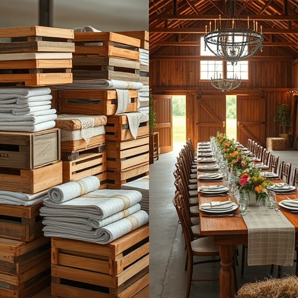 wystrój wesela w stylu rustykalnym