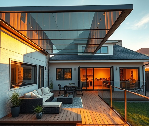 Czy zadaszenie tarasu ze szkła hartowanego doda 5% do ceny domu?