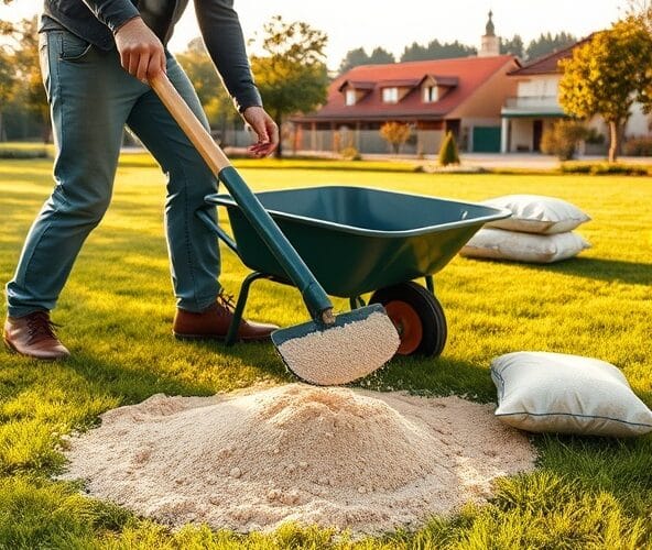 Jak tanio samodzielnie piaskować trawnik w Błoniu?