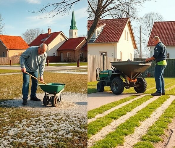 Czy w Błoniu piaskować trawniki po zimie samemu czy zlecić?