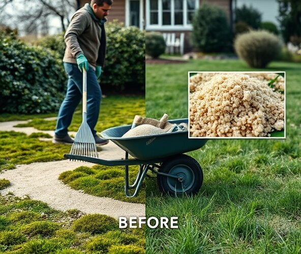 Czy samodzielne piaskowanie trawnika ograniczy mech w Błoniu?