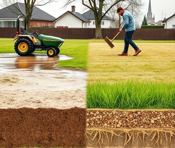 Czy w Błoniu warto zlecić piaskowanie trawnika na glebie gliniastej?