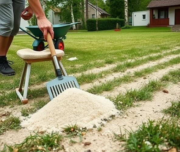 Jak wykonać piaskowanie trawników w Błoniu na glebie gliniastej?