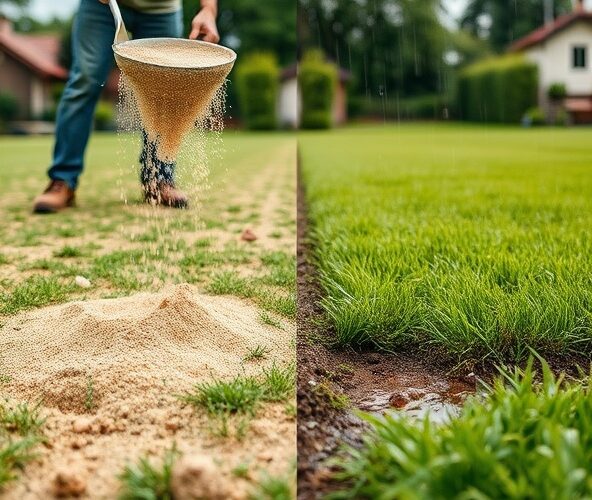 Czy piaskowanie trawników w Błoniu po aeracji poprawi drenaż?