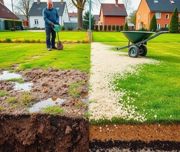 Czy piaskowanie trawników w Błoniu piaskiem 0–2 mm poprawi drenaż?