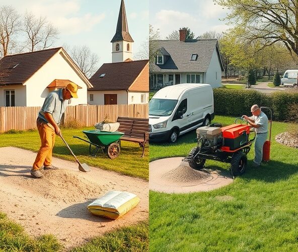 Ile kosztuje piaskowanie trawnika w Błoniu: samodzielnie czy firmą?
