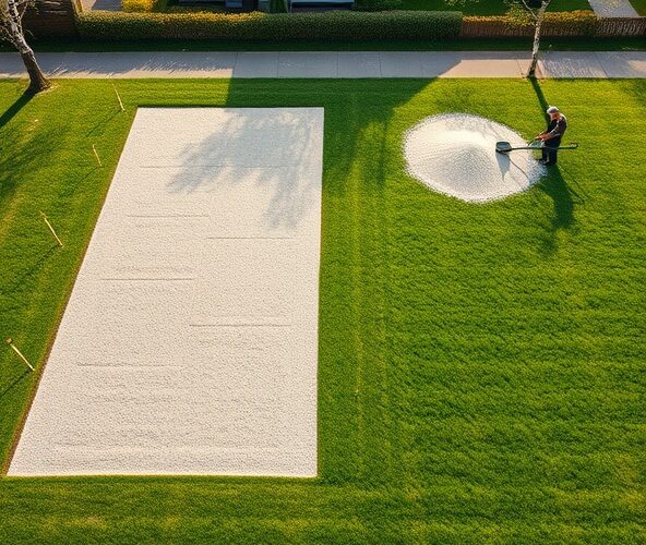 Ile piasku płukanego potrzeba na 100 m² trawnika w Błoniu?