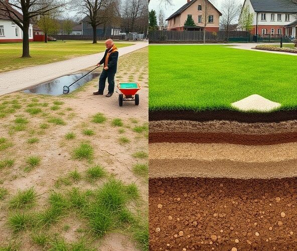 Czy piaskowanie trawników w Błoniu poprawi drenaż na glinie?