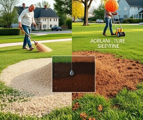 Piaskowanie trawników w Błoniu czy aeracja: co lepsze na drenaż?