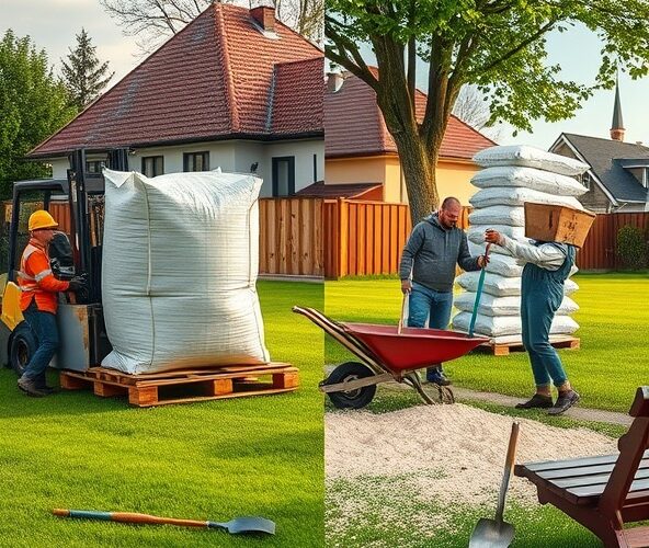 Piaskowanie trawników w Błoniu: big-bag czy worki wyjdą taniej?