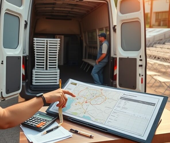 Jak ustalić opłatę za transport w wypożyczalni stołów i krzeseł?