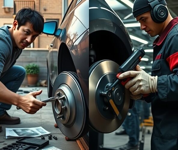 Ile trwa wymiana klocków hamulcowych w aucie miejskim przy pierwszej samodzielnej próbie w porównaniu z szybkim serwisem ekspresowym?