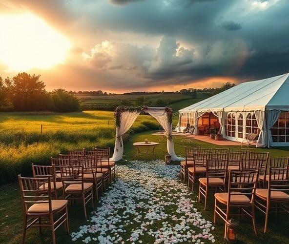 Jak wybrać miejsce na wesele w plenerze z planem B na deszcz i burzę?