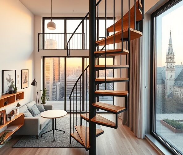 Jak dobrać schody kręcone w Warszawie do małego mieszkania z antresolą?