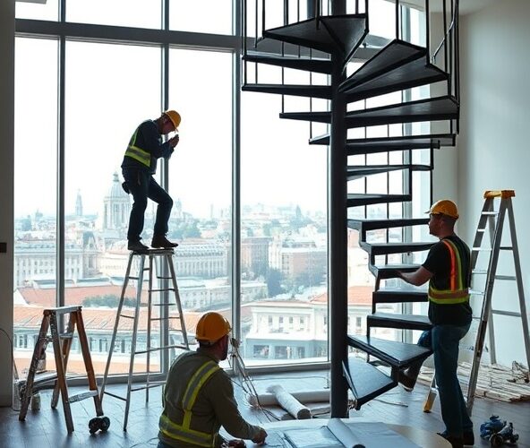 Czy montaż schodów kręconych w Warszawie wymaga pozwolenia?
