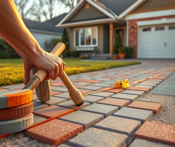 Czy opłaca się samodzielne układanie kostki brukowej Tarczyn na podjeździe przy domu jednorodzinnym?